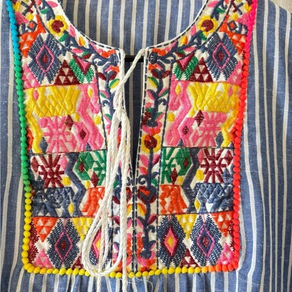 Top It Off Stripped embroidered Dress - Picture 2 of 5